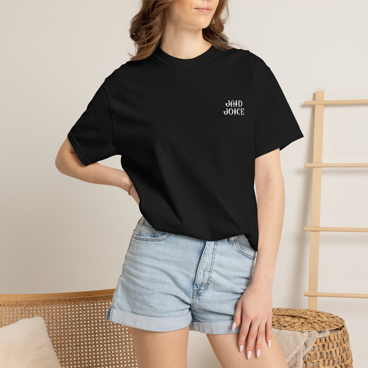 Jaid Joice "Cupid" Garment-Dyed Tee (Black)